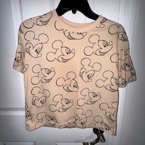 Women’s  Mickey Mouse Beige T-Shirt